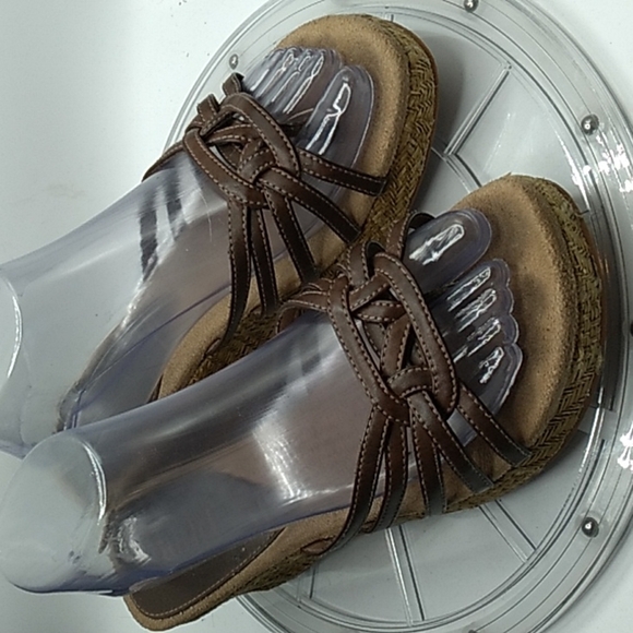 Vintage 1990s Y2K Mudd square toe chunky mule wedges 9M - Picture 1 of 9